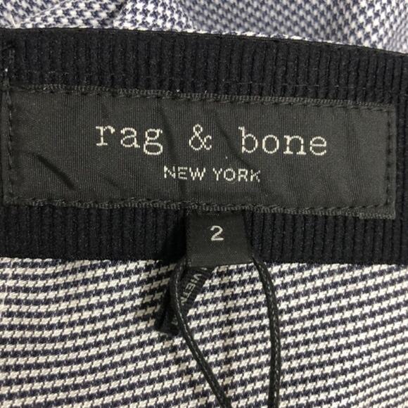 Rag & Bone Simone Mini Houndstooth Pants Blue 2 NWT - Picture 8 of 13